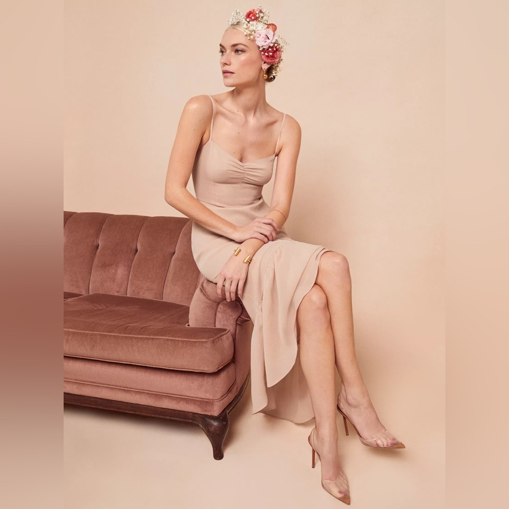 Reformation Emerysn Dress Champagne - 2 BNWT